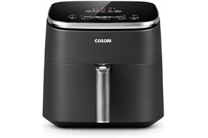 COSORI Frytkownica beztłuszczowa 9-w-1, Air Fryer XXL 6 l. Cichy silnik DC (5 prędkości), grill, pieczenie, fermentacja, suszenie, rozmrażanie, 87 przepisów, do 64% oszczędności energii