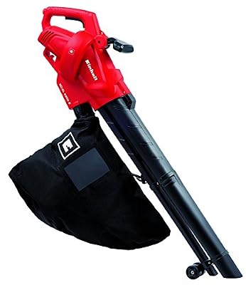 Einhell Aspirateur-Souffleur électrique GC-EL 2500 E (2500 W, Régime 7.000 à 13.500 trs/min, Puissance d'aspiration 650 m³/h, Sac de ramassage 40 l, 2 roulettes de guidage, Sangle de portée réglable)