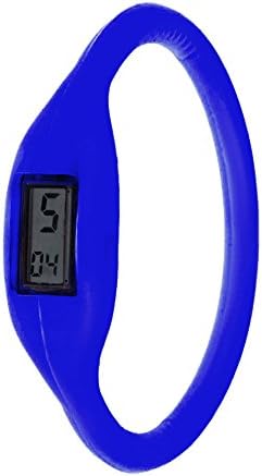 Digital colorful Bracelet wristwatch LED in rubber secret seconds. MEDIA WAVE store (Blue)
