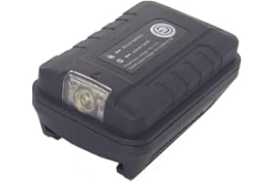 Besttoolifes Adaptador USB dual con luz de trabajo LED para batería Worx de 20 V, fuente de alimentación portátil, hebillas de herramienta de batería integradas, diseño antideslizante, protección