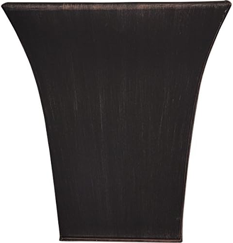 TWO PACK Luna Premium Metal Indoor Outdoor Planter Brushed Rustic Effect Royal Black 26 x 26 x 28.5 cm