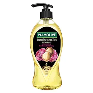 Palmolive Luminous Oil Invigorating Body Wash, Gel Based Shower Gel with 100% Natural Macadamia Oil & Peony Extracts - pH Balanced, No Parabens, No Silicones, 750 ml Pump