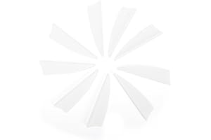 NIKA ARCHERY 1.75 Inch Plastic Arrow Feathering Shield Shape Rubber Feathers Plastic Feathers DIY for Arrows Archery Arrows Carbon Arrows Vane for Archery Hunting Shooting Pack of 50