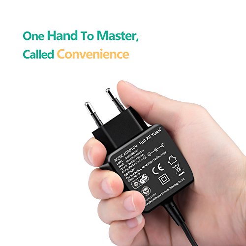 [TUV GS LISTED] HUIKEYUAN Netzteil 9V 2A 18W Ladegerät Ladekabel AC Adapter, AC to DC Converter 5.5*2.5mm - 5