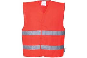 Portwest Leggero Gilet AD Alta visibilità C474-o Basic warnorange con Chiusura in Velcro
