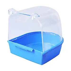YJJKJ Caged Bird Bath Bird Cage Parrot Supplies Bathing Tub for Small Brids Canary Budgerigar Cockatiel Lovebird?Random Color?