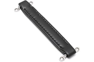 VIDOO Poignée D'Ampli Guitare Style Cuir Vintage Noir pour Amplis Fender-Noir