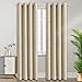 Produktbild BGment Gardine Verdunklungsgardine 2 Stück Verdunkelungsvorhänge mit Ösen Beige Vorhänge Blickdicht Monochrome Kälte- und Wärmeisolierung,228 x 117 cm