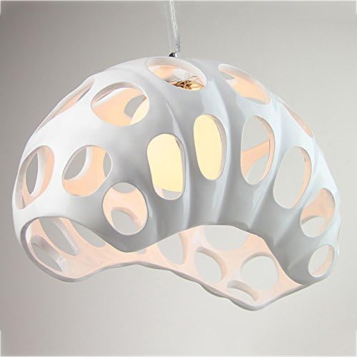 Fashion Personality Restaurant Lights Single Head Chandelier Moon-shaped Bar Bar Bar Light Coffee Shop Restaurant Decoration Lamps Vintage Style Resin Chandeliers ( Color : White )