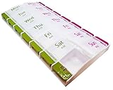 Pill Box ~ Easy Open Buttons ~ AM & PM 7 Day Medication Storage Case (14 Slot Pill Case)