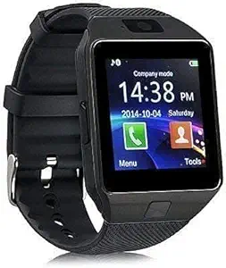 JOKIN DZ09 Bluetooth Smart Watch (Compatible with Smartphones, Wireless, Touchscreen, Mode Camera, and SIM Card Support, Pedometer Sleep and Fitness Monitoring, Sports (Color Black)