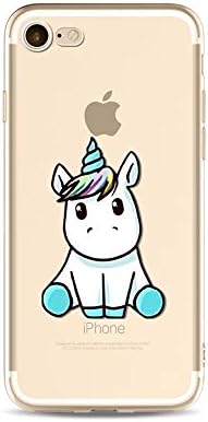 Fanxwu iphone 6 Case,iphone 6S Case Flexible Ultra Slim Cover TPU Silicone Clear Transparent Anti-fingerprint Protective Bumper Case - Baby Unicorn
