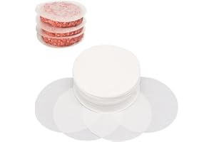 Disques à burger, 500 pièces, ronds, 12 cm, papier parchemin antiadhésif pour presse à hamburger et pâtissiers | Feuilles de cire pour hamburger, galettes de hamburger