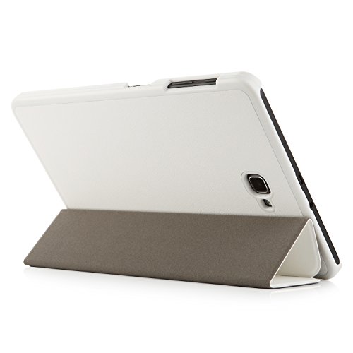 iHarbort® Premium Hülle für Samsung Galaxy Tab A 10.1 (SM-T580/T585) – Samsung Galaxy Tab A 10.1 hülle Etui Schutzhülle Case Cover Holder Stand mit Smart Auto Wake / Sleep-Funktion (Weiß) - 3