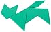 Produktbild First4magnets TANGRAM-G-1 grüne pädagogische Tan-gram, Logik-Puzzle und Mathe-Spiel, 1 Packung, Metall, 25 x 10 x 3 cm