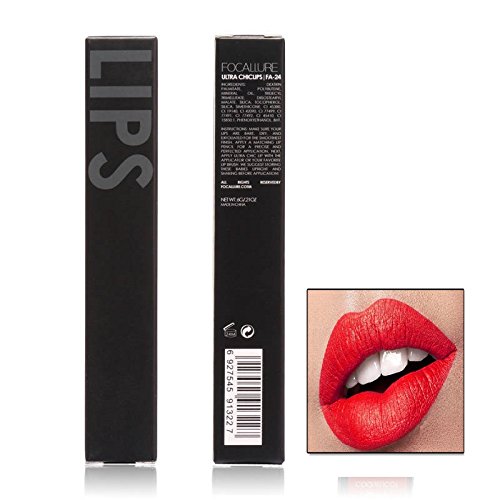 focallure Lippenstift – Liquid – Liquid Lipstick – Farbe rot 01 Coquelicot – Lange Lebensdauer Wasser – oliv Liquid - 4