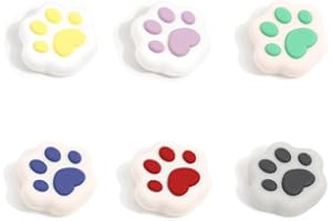 CRLLDPM 4 Pezzi Cappucci per impugnatura a forma di zampa di gatto, compatibili solo con Nintendo Switch e Switch Lite, cover morbida in silicone per joystick