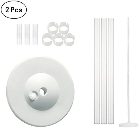 Aipark Balloon column base/stick/plastic poles with 10pcs Balloon Rings for Balloon Arch Wedding Party Garden decorations