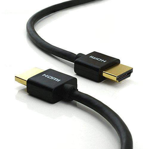 HDMI Kabel 1M – Ultraflexibel schwarz – HDMI 2.0 (a/b) kompatibel – 4K : Ultra HD 2160p / Full HD 1080p / HDR / 3D / Ethernet / Audio Return Channel (ARC) – Flexibel und Mehrfach Schirmung. - 3