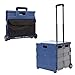 Produktbild LRRJJ Heavy Grocery Shopping Boot Cart Box Trolley Cart Mit Rädern, Faltbarer Ablagekorb Supermarkt Falttasche Kapazität Für Garten Shopping Camping Angeln Festival Cart