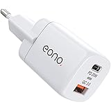 Amazon Brand – Eono USB C Ladegerät, Dual Ports Wandladegerät Mit USB-C 20W PD und USB-A 18W QC PowerPort Netzteil für iPhone