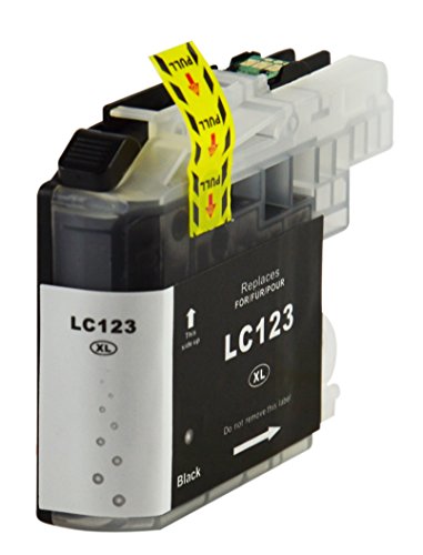 Patrone Black kompatibel für Brother LC-123 LC123 LC-127 LC127 LC-125XL mit Chip - 2