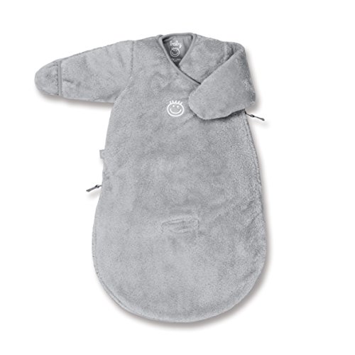 Baby Boum Unisex Baby 60cm Long Super Car Seat Sleeping Bag with Arms and Scratch Mitts Warm Grey 0-3 Months