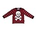 Toby Tiger Unisex Baby Organic Pirate Applique Long Sleeve T-Shirt Blue/ Red 6 - 12 Months