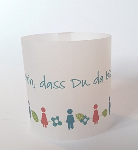 5 Tischlichter Konfirmation, Kommunion, Erstkommunion, Tischschmuck Tisch Zuschnitte Dekoration "Schön. dass du da bist" Motiv Kinder