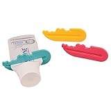 Zeltauto Toothpaste Tube Squeezers Flatteners Multipurpose Dispenser Crocodile Shaped PS Resin Plastic 3 Pcs