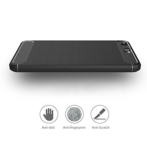 Huawei P10 Hülle Case, Elekin Soft-Flex Capsule Premium Schwarz TPU Handyhülle Schutzhülle Schmaler Telefonschutz für das Huawei P10 – Schwarz - 5
