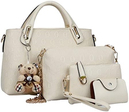Ladies Handbags Messenger Bags Card Package Four-piece Sets Sets Bag Fashion Handbags,F-22*32*12cm
