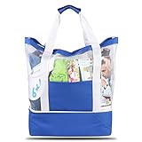 HOMFA Strandtasche mit Wasserdichter Kühlfach...