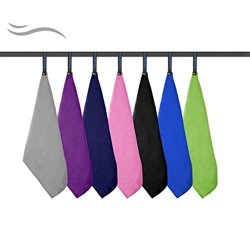 2er Set Reisehandtuch dark blue Mikrofaser Handtuch 70×140 cm + 30x50cm Sport-Handtuch saugfähig Badehandtuch (Dark Blue) - 7