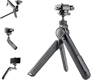 PGYTECH MANTISPOD PRO Mini Camera & Cell Phone Tripod Stand, 7 Modes Small Travel Flexible Vlogging Tripod, DSLR Pocket Video Tripod Mount
