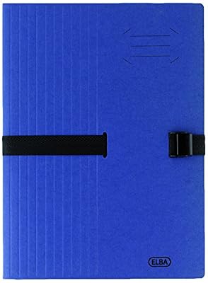 Elba Clip'n Go Chemise Extensible à Sangle A4 Fermeture Clip Bleu