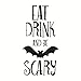 Price comparison product image JEZmiSy Creative Letters Print Bat Floor Door Window Wall Sticker Halloween Party Decor