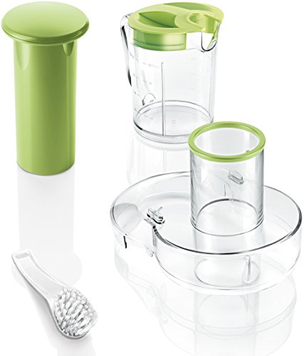 Bosch MES25G0 Entsafter VitaJuice 2 700 W, XL-Einfüllschacht, Edelstahl-Microfilter-Sieb, Ausgießer mit DripStop, weiß / apfelgrün - 4