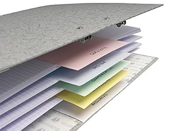 Exacompta 13395B Carton de 100 Fiches intercalaires horizontales unies perforées format 10,5 x 24 cm Couleurs Assorties