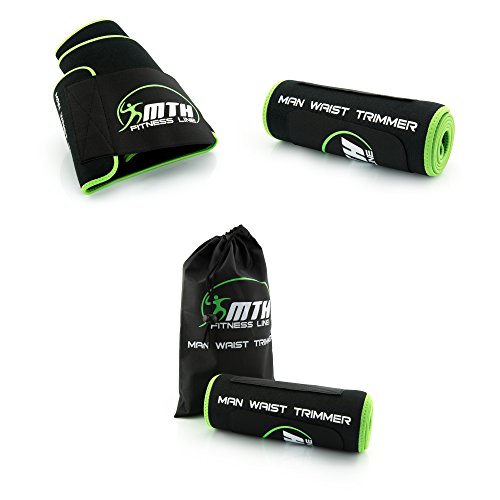 MTH Fitness Line Bauchweggürtel für Männer & Frauen | Hot Belt Rückenbandage Kompression Body Shaper Bauchgurt Waist Trainer Taillenformer Rückenstützgürtel Schwitzgürtel Fitness Gürtel Abnehmgürtel - 5