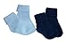 Produktbild 2 Paar Baby Söckchen dunkelblau/hellblau Größe 10-14 Fußlänge ca.: 8cm, 0-3 Monate Erstlingssöckchen