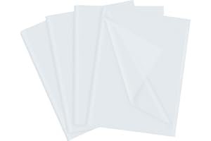 LZRINUE 60 feuilles de papier de soie blanc, 35 x 50 cm, papier de soie pour emballage cadeau de Noël, artisanat d'art, bricolage, anniversaire, mariage, fête prénatale, emballage cadeau