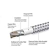 Zinq Technologies Nylon Braided Micro USB Cable - 4.9 Feet (1.5 Meters) - (Silver) - Image 4