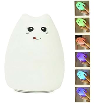 Mystery Cute Kitty Silikon 7 Farben Sensitive Berührungssteuerung LED