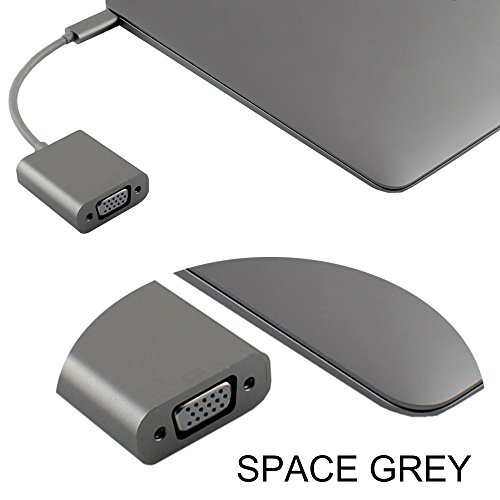 Ligawo 6518951 USB 3.1 Typ C Stecker zu VGA Buchse Adapter | Win 10 / Mac OS ab 10.2 / Linux / Google Chrome OS | – space grau - 3