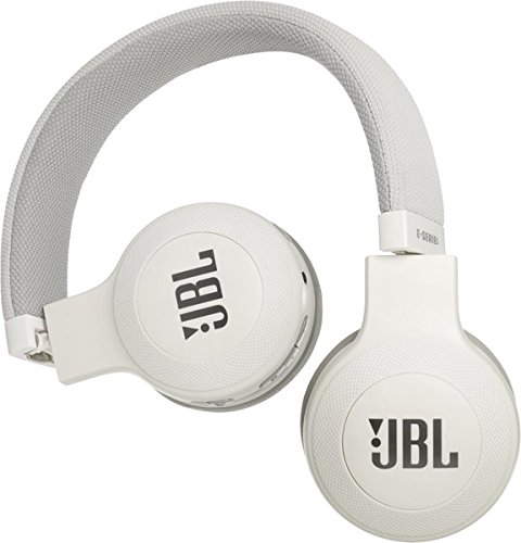 JBL E45BT On-Ear Ohraufliegender Bluetooth KopfhÃ¶rer Faltbar Inkl. Abnehmbares Verwicklungsfreies Textilkabel mit Universeller 1-Tasten-Fernbedienung mit Integriertem Mikrofon - WeiÃŸ