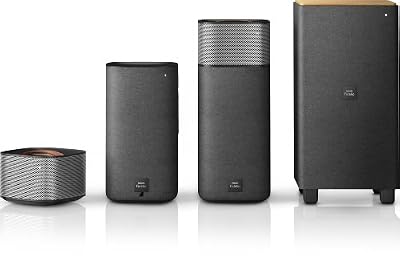 Philips Fidelio E5 Home Cinéma 4.1 avec Bluetooth, NFC, Enceintes Arrières sans Fil, Matériaux Haut de Gamme, 210W, Noir
