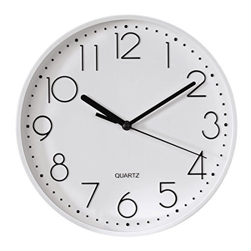 Hama Wanduhr ohne Ticken PG-220 (modern, geräuscharm, großes Ziffernblatt mit 22 cm, u.a. geeignet für Küche) weiß - 2