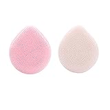 SUPVOX 2Pcs Silicone Facial Cleansing Brush Handheld Mat Face Scrubber Facial Exfoliation Scrub for Deep Cleaning Removing Blackhead Massage