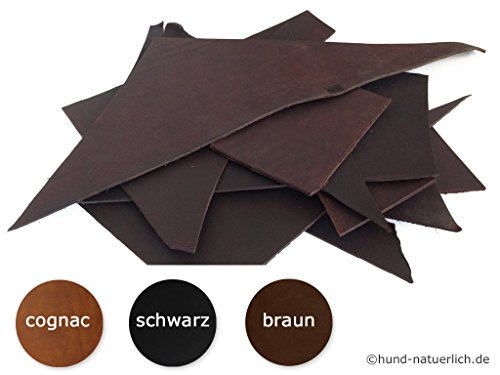 Lederreste Fettleder Rindsleder pflanzlich gegerbt 3,5 - 4,0 mm Blankleder Dickleder 1 KG (dunkelbraun)